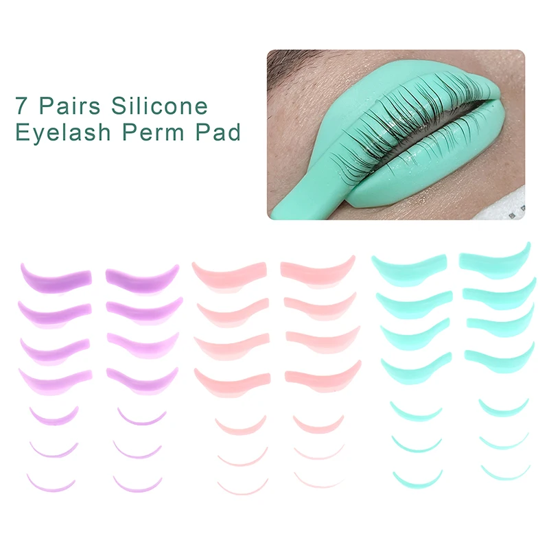 7 Pairs Eyelash Perming Pads Silicone Eyelashes Perming Curler Reusable Lash Lift Shield Pads Eyelash Lifting Tools