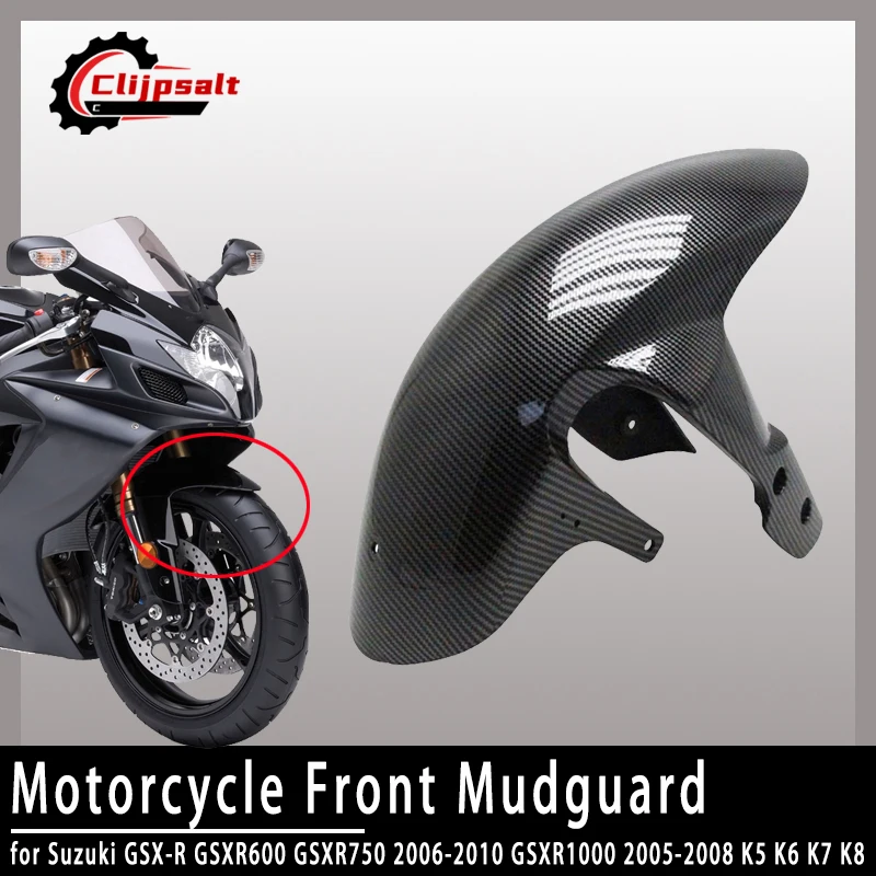 

Front Fender for Suzuki GSX-R GSXR600 GSXR750 2006-2010 GSXR1000 2005-2008 K5 K6 K7 K8 Motorcycle Fender ABS Carbon Fiber