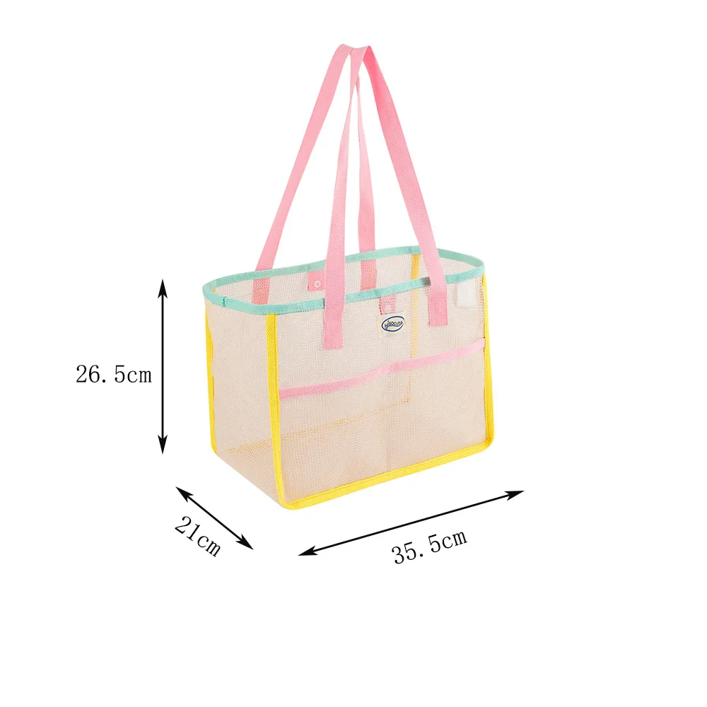 Summer Simplicity Mesh Women's Portable Bag Camping Portable Snacks Buggy Bag Large Capacity Supermarket Shopping Bag Women image 6