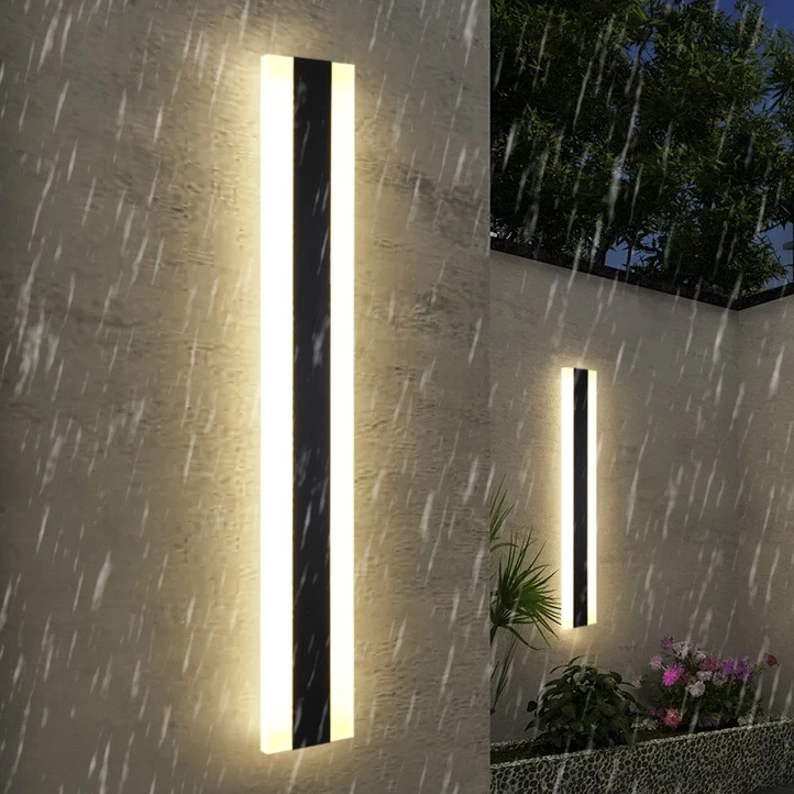 

Long Wall Light outdoor Waterproof Modern Long Strip LED lighting wall lamp IP65 Garden AC 85-256v outdoorDecoration