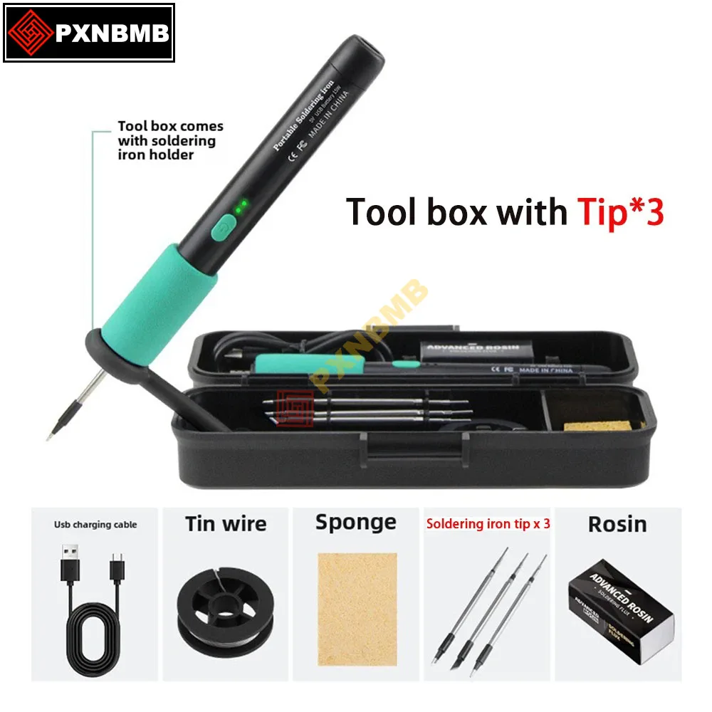 

C211 Беспроводной паяльник Портативный встроенный аккумулятор 5 В 15 Вт с трехуровневым контролем температуры Беспроводной мини-паяльник