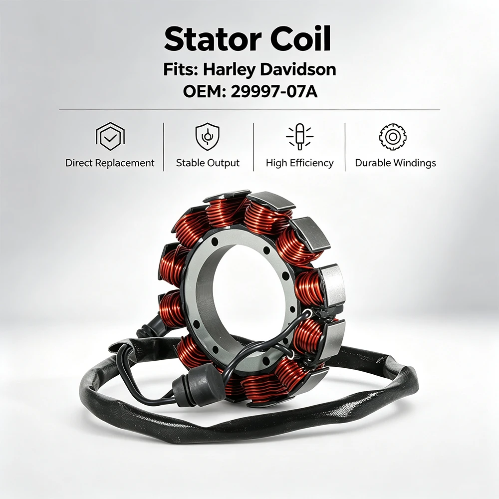 29997-07A Stator Coil For Harley Davidson XL1200X Forty-Eight XL883L Low XL1200N Nightster XL1200C XL883C Sportster Custom