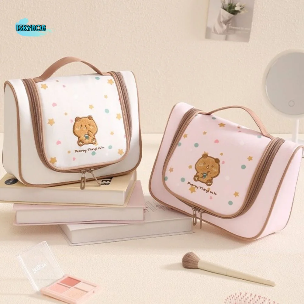 

Waterproof Hanging Makeup Bag Large-capacity With Hook Cosmetic Organizer Multifunctional Can Hanging Cosmetic Bag