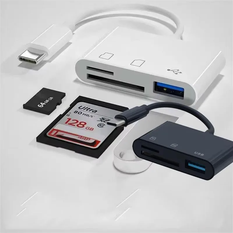 

Адаптер типа C, 1-4 шт., адаптер для чтения карт памяти TF CF SD, адаптер для карт USB C для Macbook, Samsung, Huawei, Xiaomi, OTG Writer Compact Flash