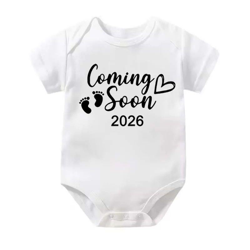 رومبير للأطفال الأولاد والبنات بأكمام قصيرة مضحك قريبًا 2026 ملابس مطبوعة بحروف لحديثي الولادة بدلة للأطفال الرضع
