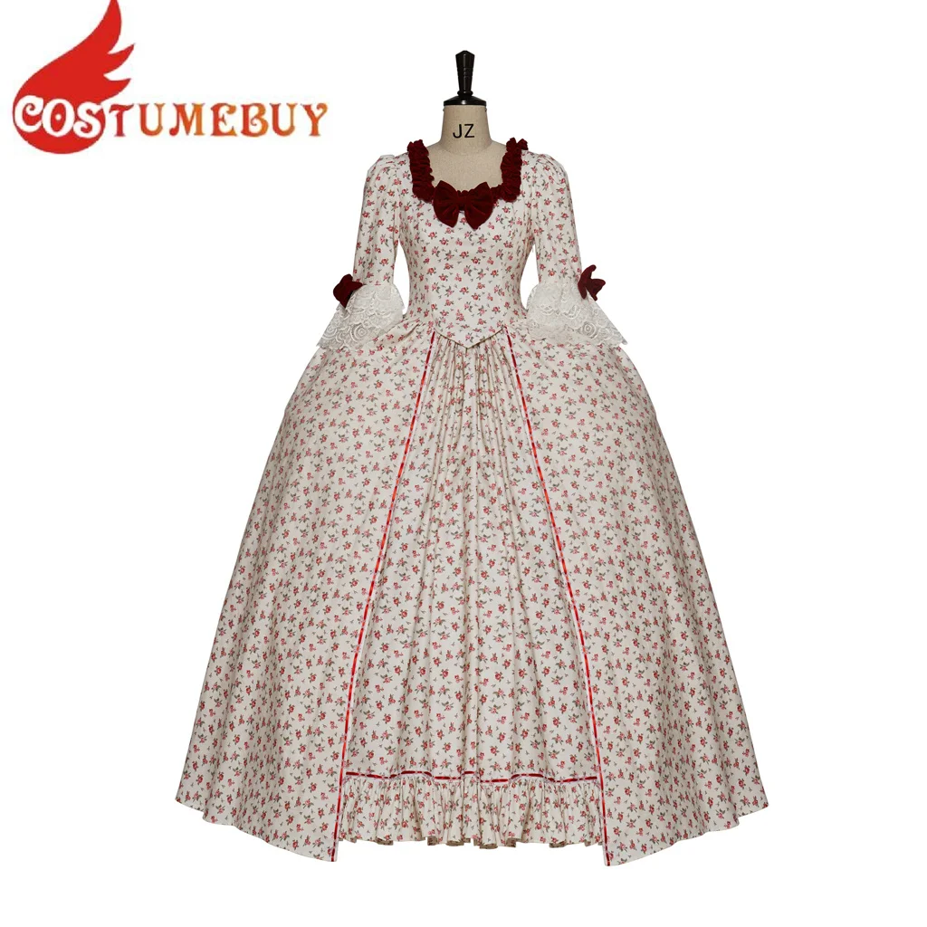 

CostumeBuy 18th Century Red Floral Rococo Marie Antoinette Dress Victorian Ball Gown Costume Renaissance Dress