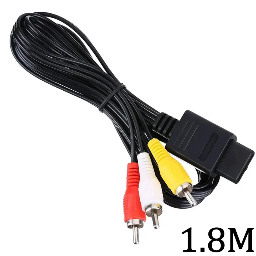 1.8m For Nintendo 64 Audio Tv Video Cord Av Cable connector To Rca For Super Nintend Game Cube N64 Snes