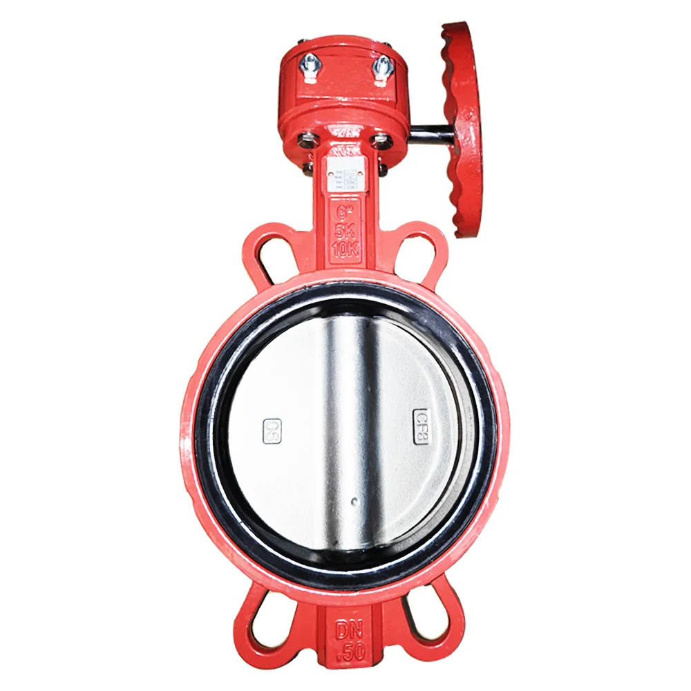 Direct Shipping D71X Centreline Butt Clip Red Fire Butterfly Valve Ductile Iron Ball Manual Butterfly Valve