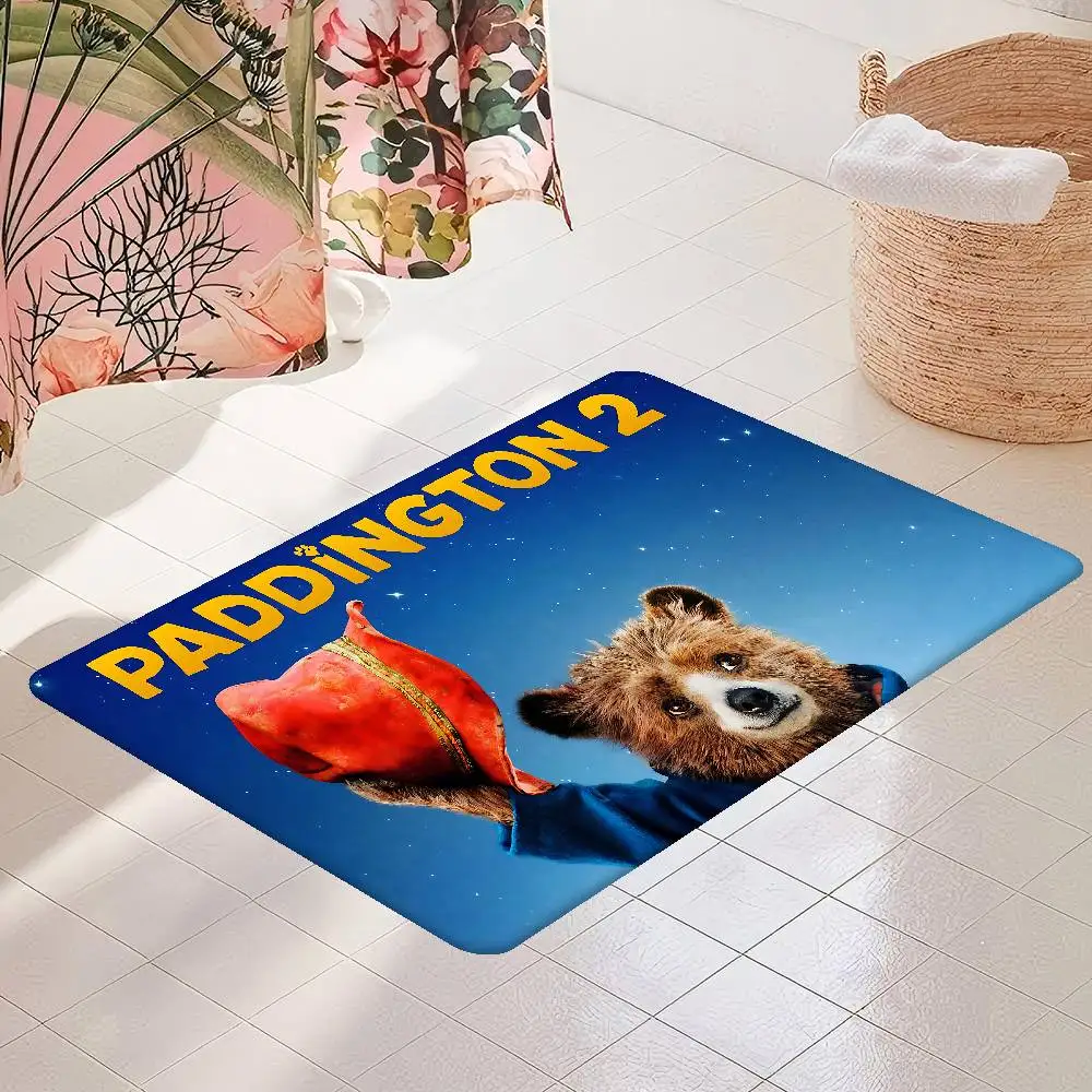 فيلم P-Paddington Bear مدخل باب حصيرة الشمال نمط المنزل ممسحة الحمام المرحاض الحصير غرفة نوم فندق ديكور حصيرة
