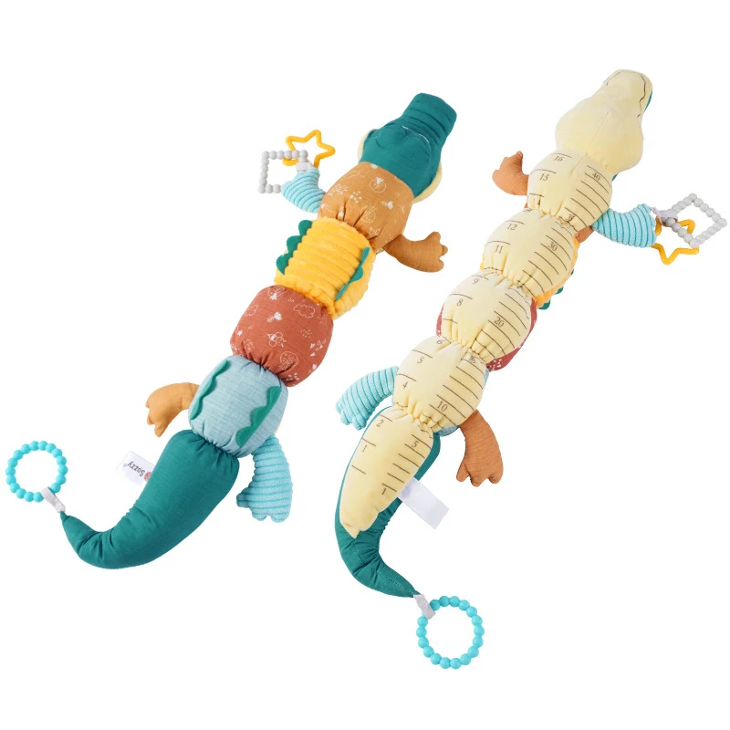 

Baby Musical Stuffed Crocodile Plush Toy Multi-Sensory Crinkle Rattle Activity Soft Toys for Girl Newborn Infant Christmas Gifts