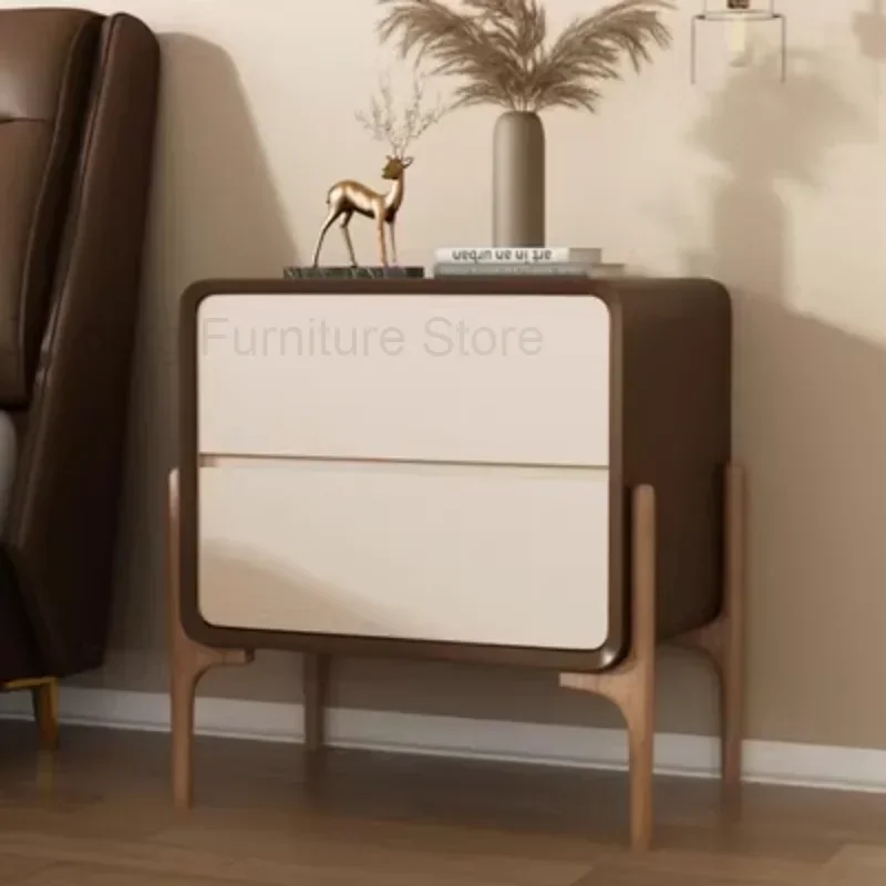 Minimalist White Nightstand Nordic Storage Cute Modern Wooden Bedside Table Bedroom Unique Tables De Nuit Live Room Furnitur