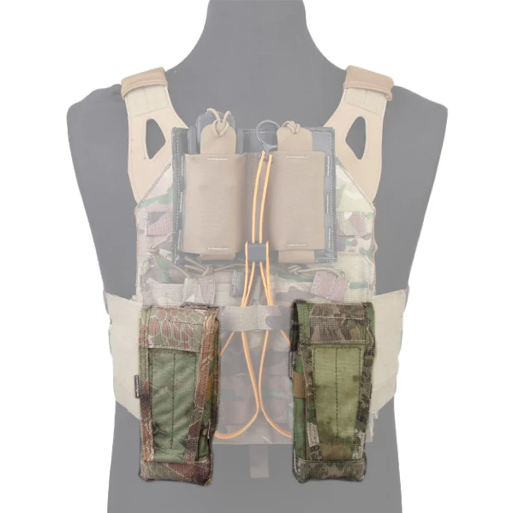 Emersongear-bolsa para una sola revista con solapa, bolsa magnética abierta, bolsillo de caza MOLLE, soporte de combate, Airsoft, Camping al aire libre