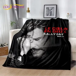 3D Printing Johnny Hallyday Rock Star Soft Flannel Blanket for Beds Bedroom Sofa Picnic,Throw Blanket for Outdoors Leisure Gift