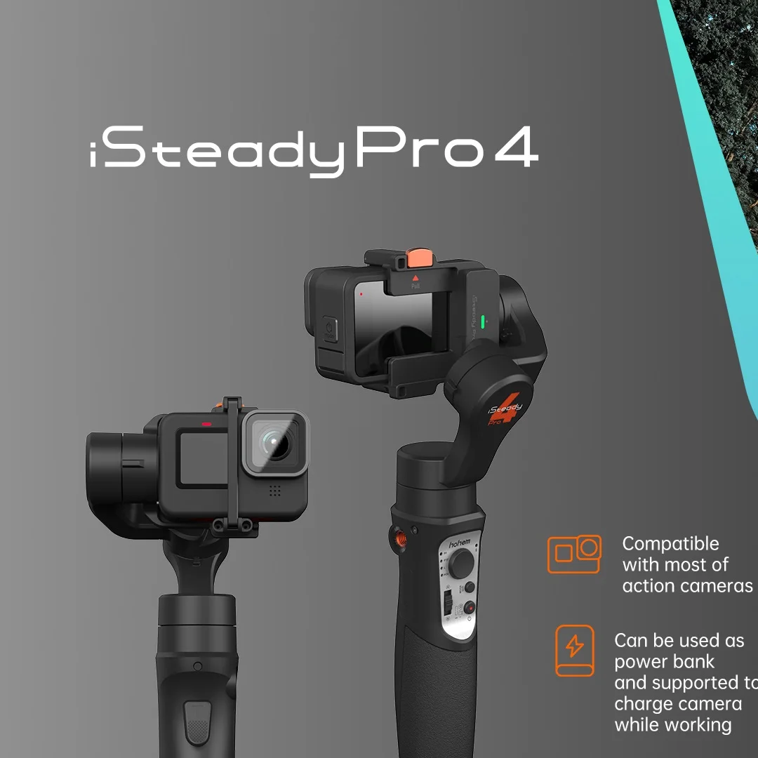 iSteady Pro 4 Gimbal Stabilizer for GoPro Hero 12/11/10 OSMO Insta 360 One R, 3-Axis Anti Shake Action Camera Stabilizer Tripod