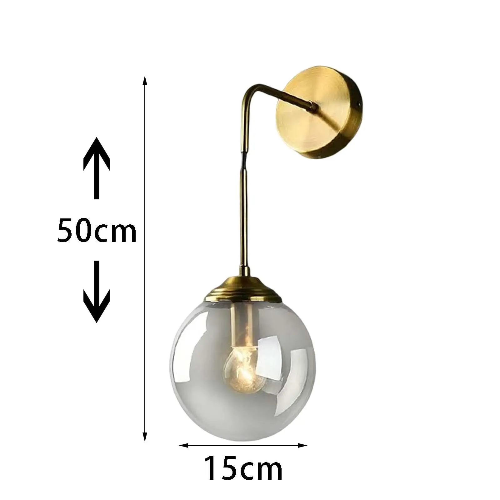 Nordic Modern Wall Lamp Beside Bedroom Glass Ball LED Wall Lights Fixtures Lighting Bathroom Mirror Stair Light