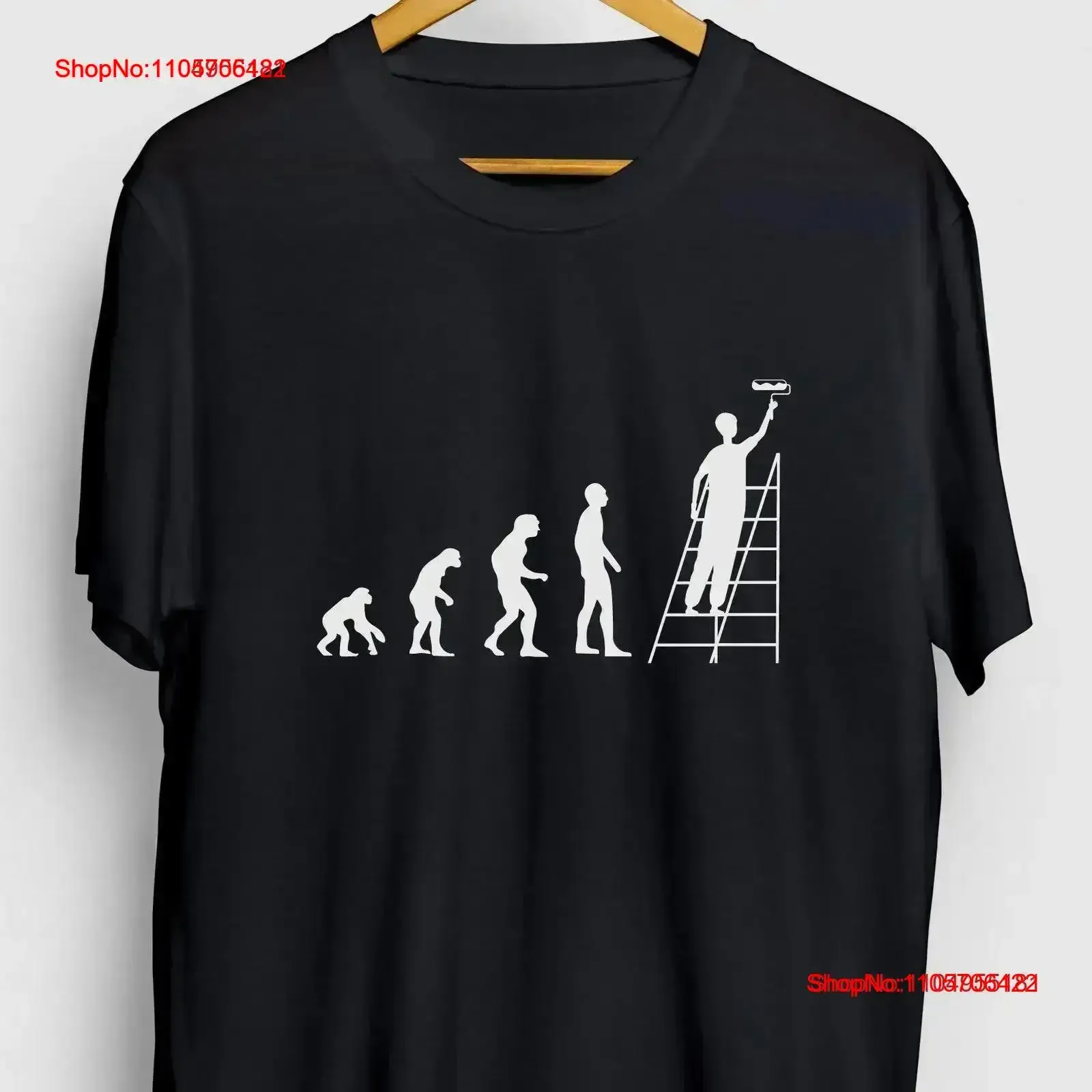 Painter Evolution Funny Wall Painting T Shirt tee Youth vintage Washed Stretched Stylish Casual Versatile Slightly Comfortable