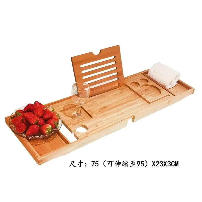 

Bamboo Bathtub Tray wood Bath Tray Wooden Racks Bathroom Storage Tray Wood Bath Tub book Shelf Organizer