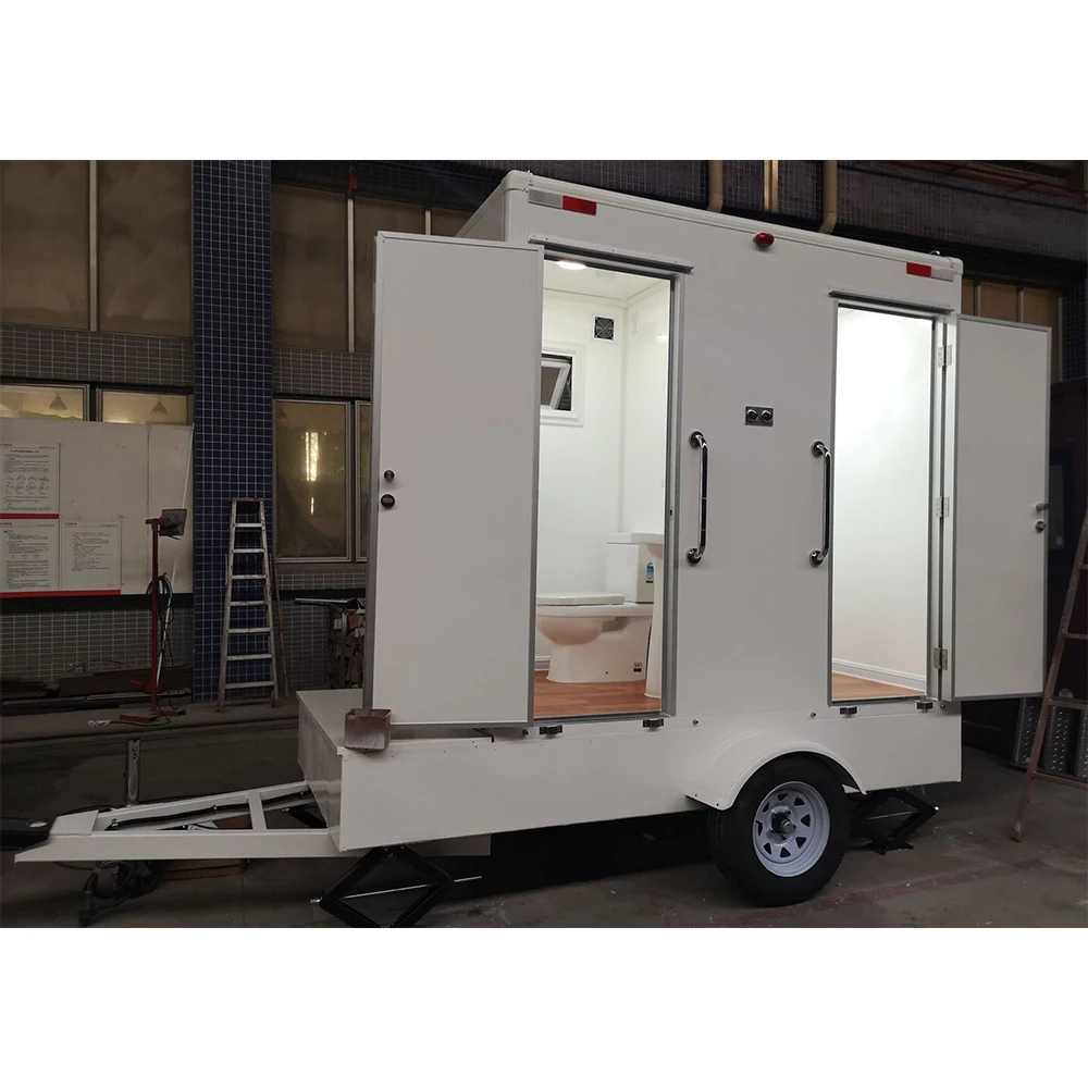 Commercial activities single person multi-person glass fiber reinforced plastic trailer trailer toilet