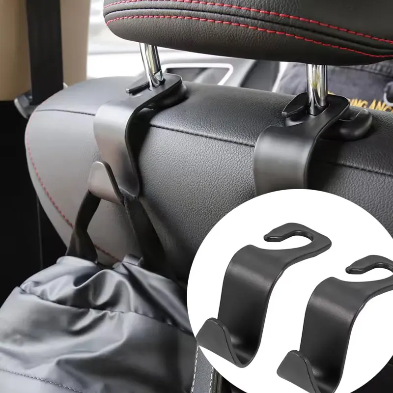 

2 /4Pcs Universal Car Seat Hooks Clothes Bag Storage Hooks Seat Headrest Bracket Item Storage Hanging Car Interior Accessories