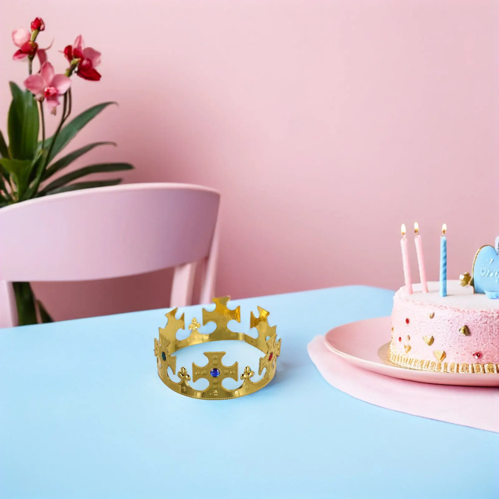4 coronas ligeras de disfraz de príncipe para fiesta infantil, sombrero de cumpleaños, tiara de rey para niños pequeños