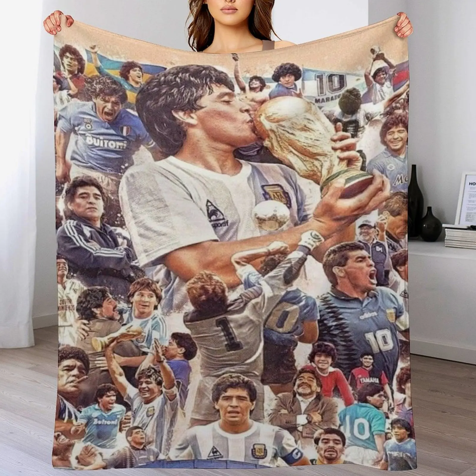 Soccer Players #7 Throw Blanket Ultra Plush Cozy Blanket for Napping Sleeping