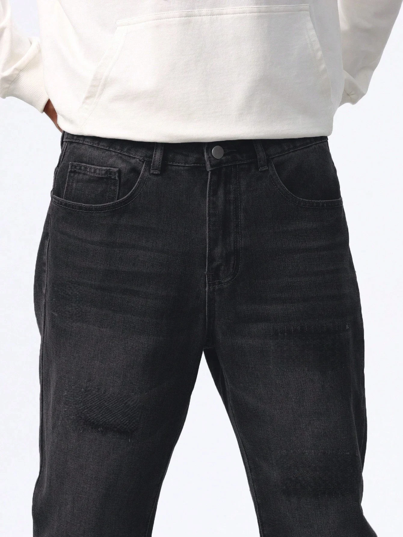 Men's Slim Jeans Drip Light Retro Original Version. No accessories or belts included.