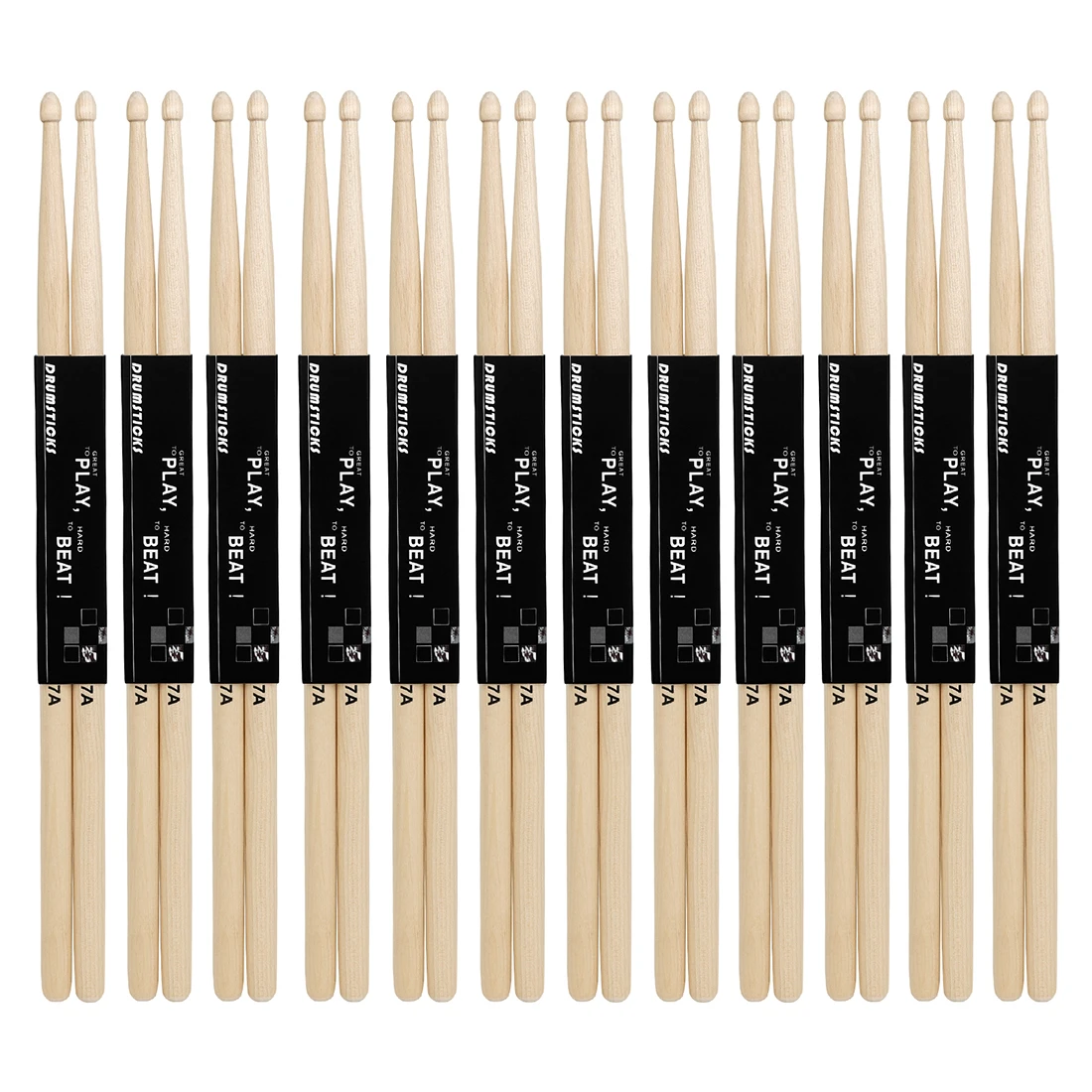 

12 Pairs 7A Maple Drum Stick Set Wooden Drum Stick Professional Practice Playing Percussion Musical Instrument Parts & Accessory