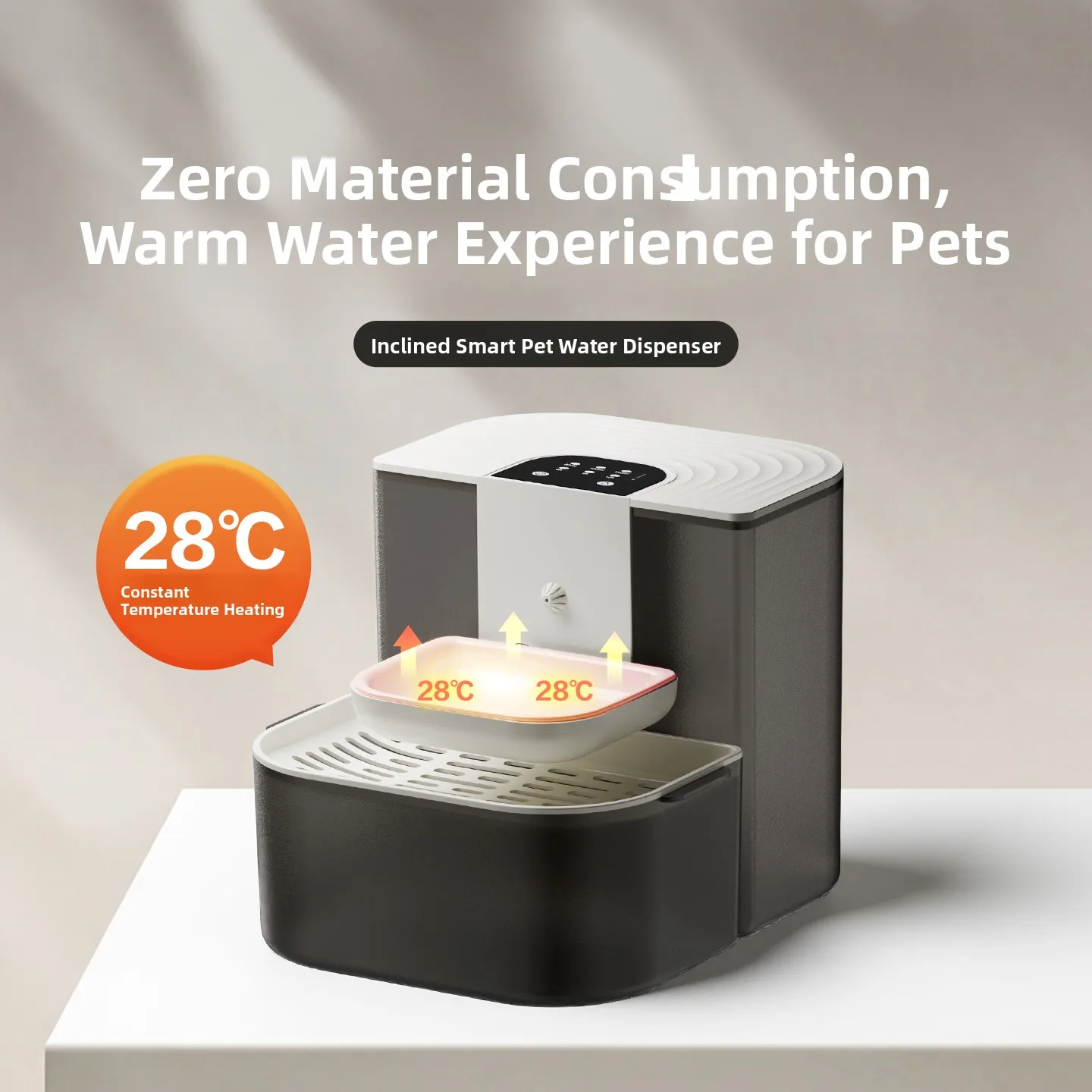 

Smart Wirel Cerc Bowl Pet Water Dispenser Constant Temperature Auatic Drainage Drinking hine Dog Water Feeder