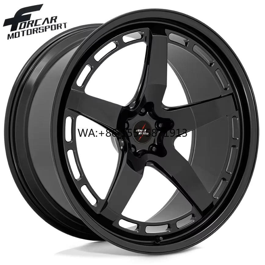 

Forcar Motorsport Passenger Car Gloss Black High Tech Alloy Forged Monoblock Aluminum T6061 Custom Wheels Rims