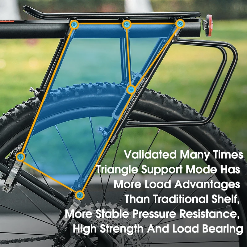 WEST BIKING Bicycle Luggage Carrier Aluminum Alloy 100KG Cargo Rear Rack Shelf  24 -27.5 \