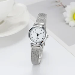 Foreign trade popular compact small round watch grid strap quartz leisure watch