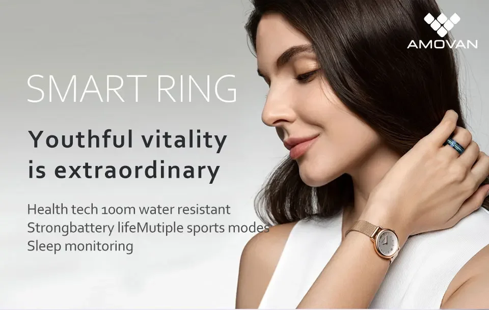 Smart Ring, Activity Tracker Men/Women for Health with Heart Rate, Blood Oxygen, Temperature, Pedometer, Sleep, APP Comp