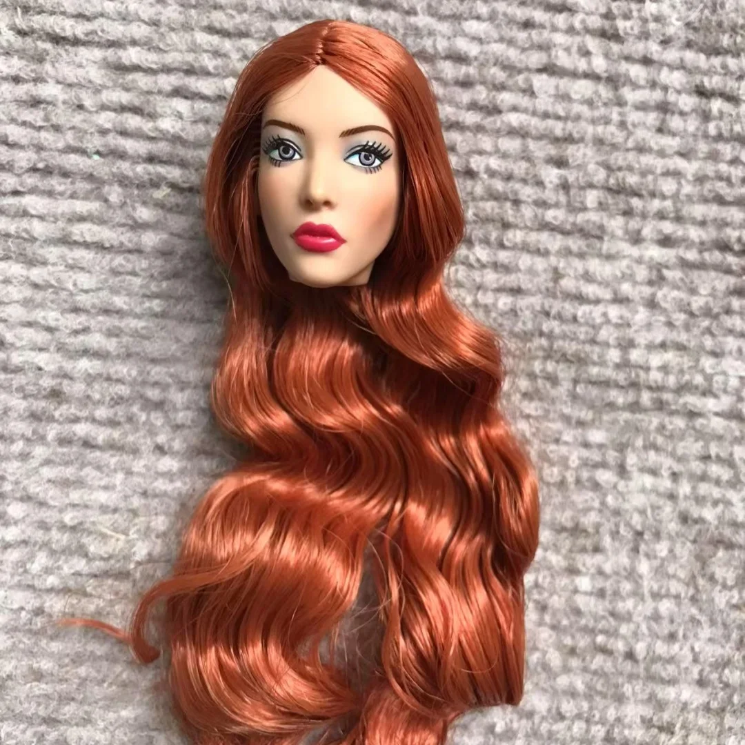 MENGF 1/6 Princess Doll Heads Colorful Long Hair Chinese Classic Good Makeup Female Soldier Doll Heads Christmas New Year Gifts