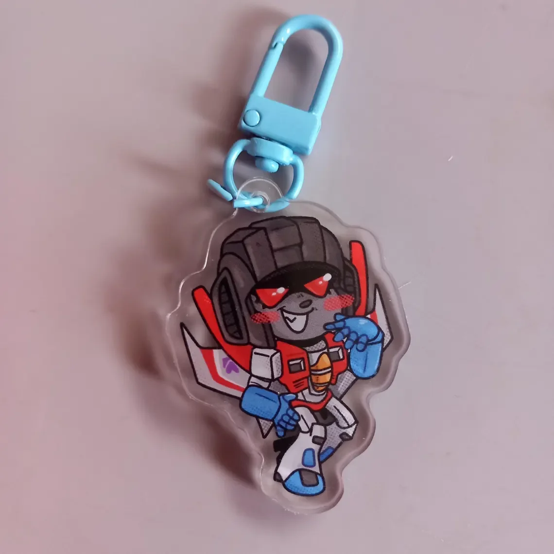 Anime Mech Man 2-Inch Acrylic Pendant Keychain Collectible Item for Fans