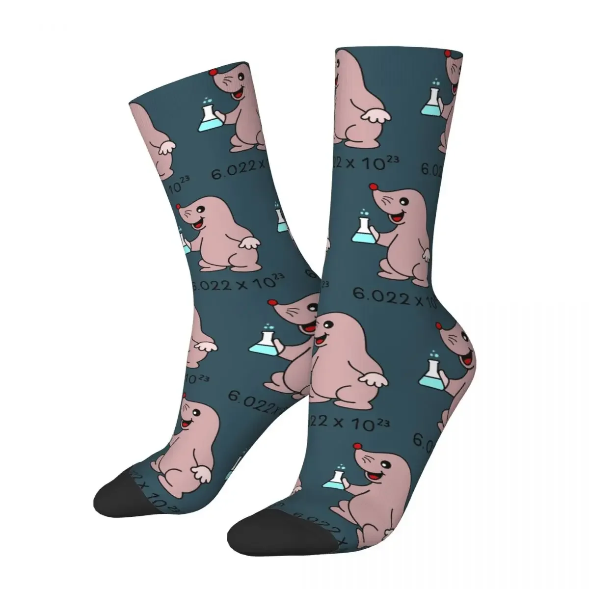 Juego de números de Avogadro. Calcetines largos para hombre y mujer, medias absorbentes de sudor, de Mole Chemist, Harajuku, para todas las estaciones, regalos