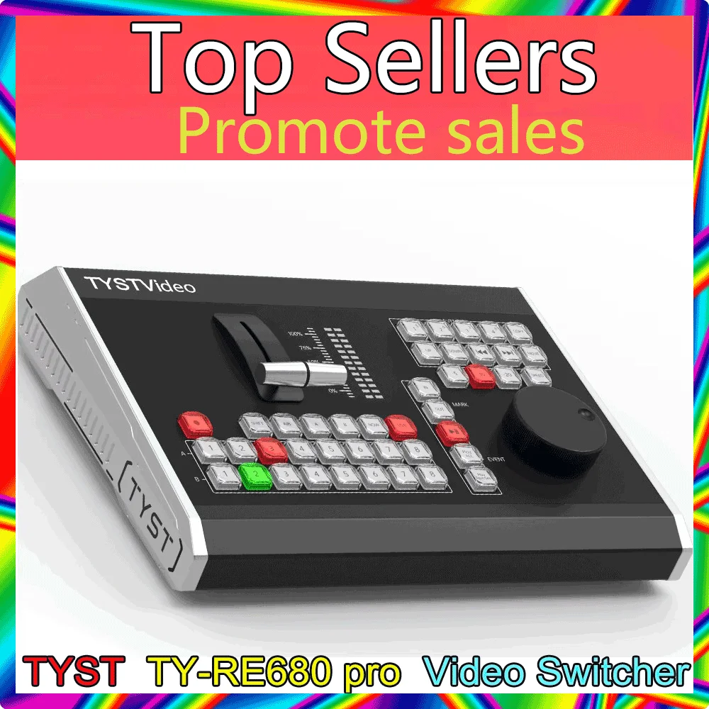 TYST TY-RE680 pro Video Vmix Mini Switcher Control Panel Video Recording Switchboard for OBS Ins TV Broadcasts Live Youtube New