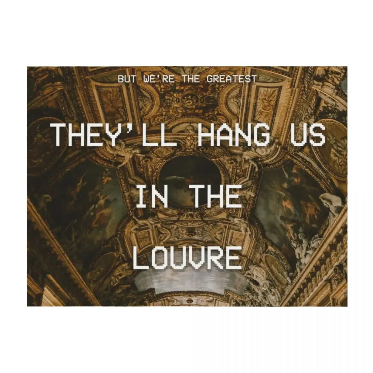 

The Louvre 2 Throw Blanket heavy to sleep Picnic Blankets Sofas Of Decoration Flannel Blankets