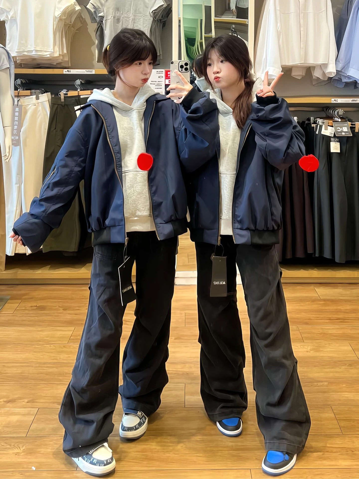 

ort Qing Blue Baseball Sle American Pilot Jaet Youth ular Outerwear for Men And Women Outfit Matching Spring Autumn