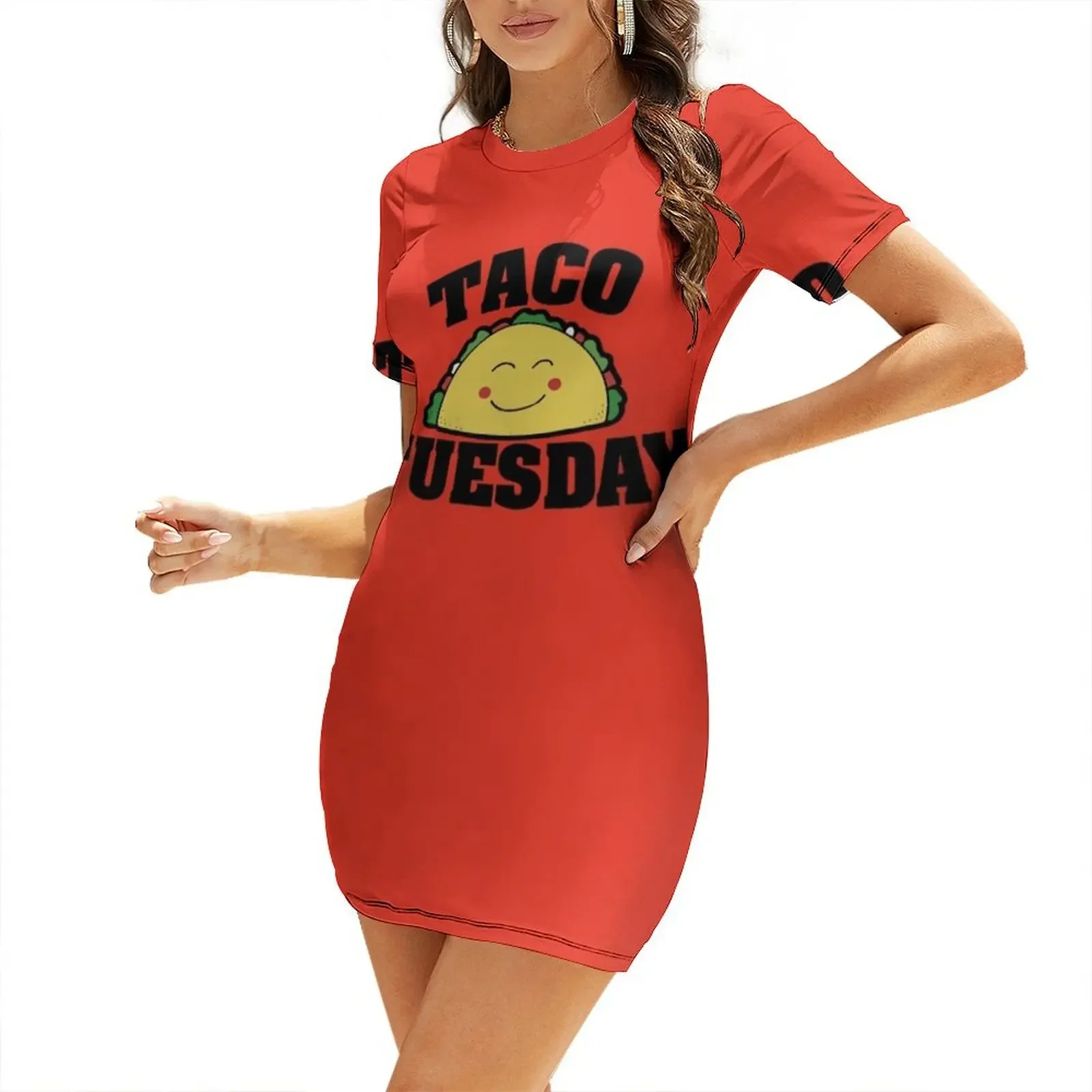 

Taco tuesday Short-Sleeved Dress evening dresses women Beachwear dress summer 2025 women Dress