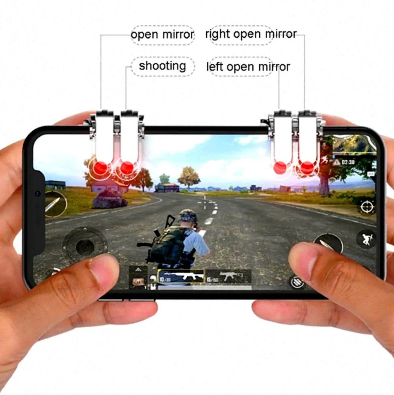 6pro prst pubg mobilní hra regulátor telefon gamepad W6 spoušť L1 R1 usilovat výstřel knoflík joysticku pro iPhone Android telefon