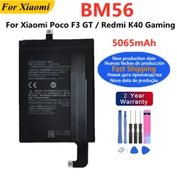 BM56 Battery For Xiaomi Redmi K40 Gaming Mi POCO F3 GT High Quality Phone Batteries 5065mAh + Free Tools