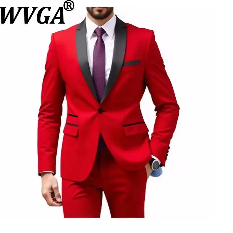 

Мужской элегантный костюм WVGA для весны и осени: пиджак, жилет и прямые брюки (комплект из трех предметов) W22343