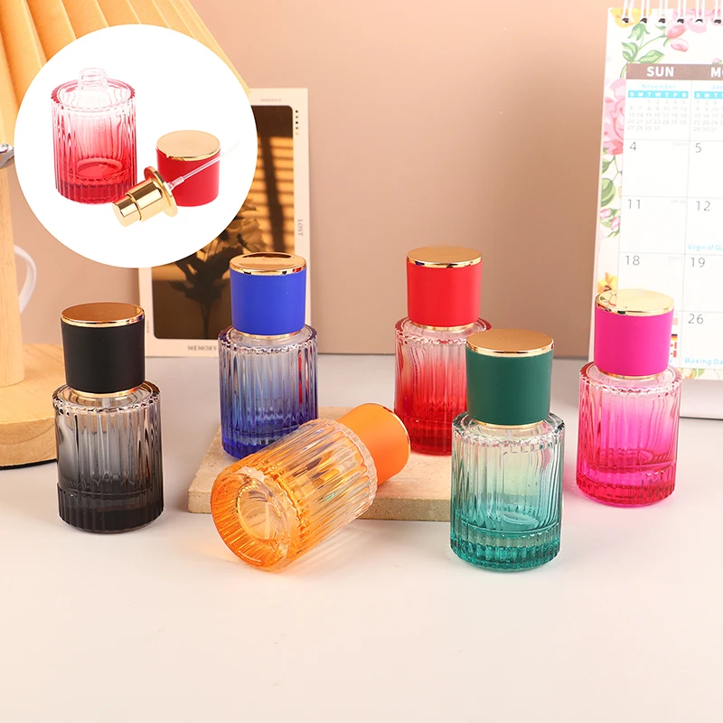 30ml Refillable Perfume Refill Bottle Colored Glass Empty Bottle Travel Spray Bottle Cosmetic Container Atomizer Bottle 6colors