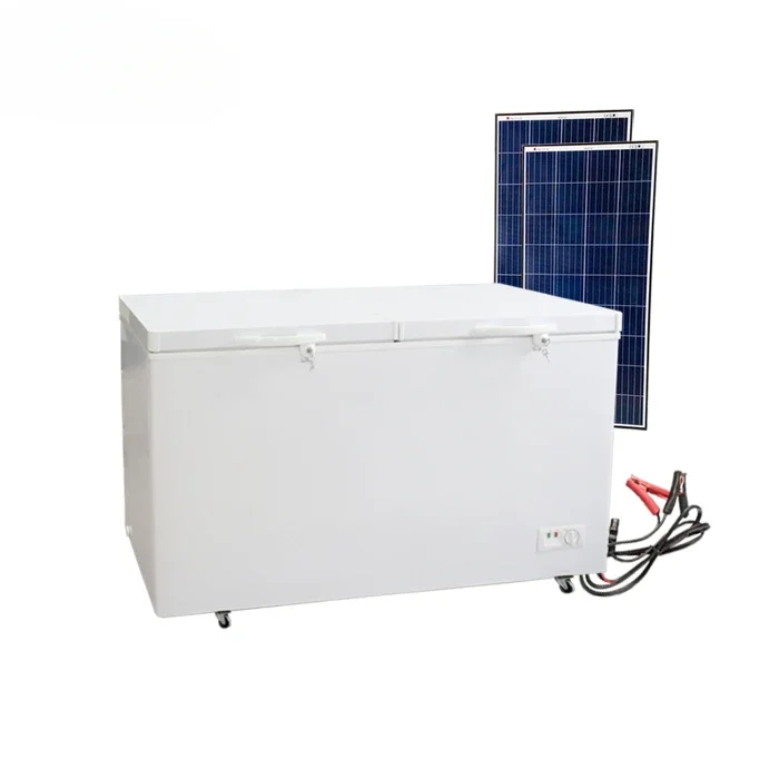 350L 12v solar freezer double door