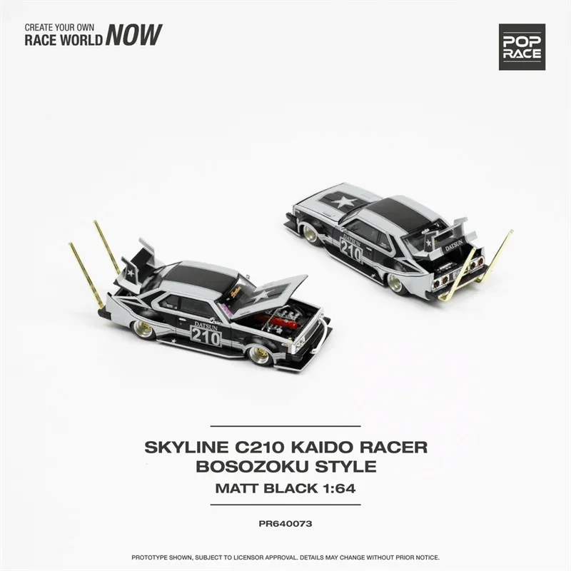 

Поп-гонка 1:64 Skyline Mk5 C210 Kaido Racer Bosozoku черный серый литая модель автомобиля