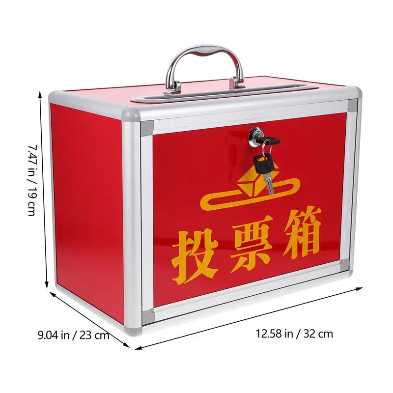 Donation Case Sweepstakes Box Donation Box Lock Charity Box Metal Storage Bins Ballot Box Hemming Votes Organizer