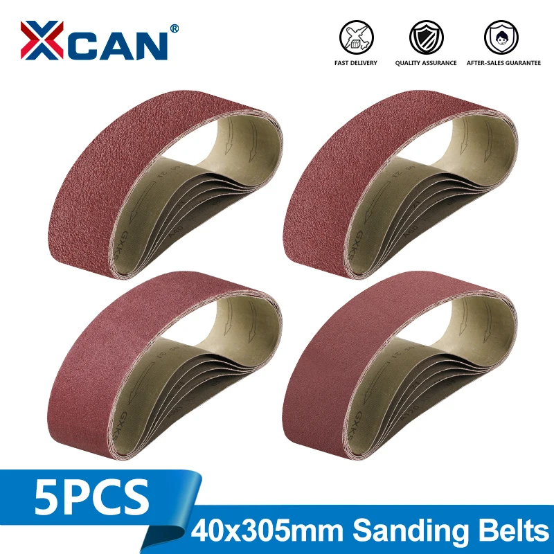 

XCAN 5 шт. шлифовальные ленты 40x305 мм шлифовальная бумажная лента 40/60/80/120 зернистость абразивные ленты для металла, дерева, шлифовальные инструменты для полировки