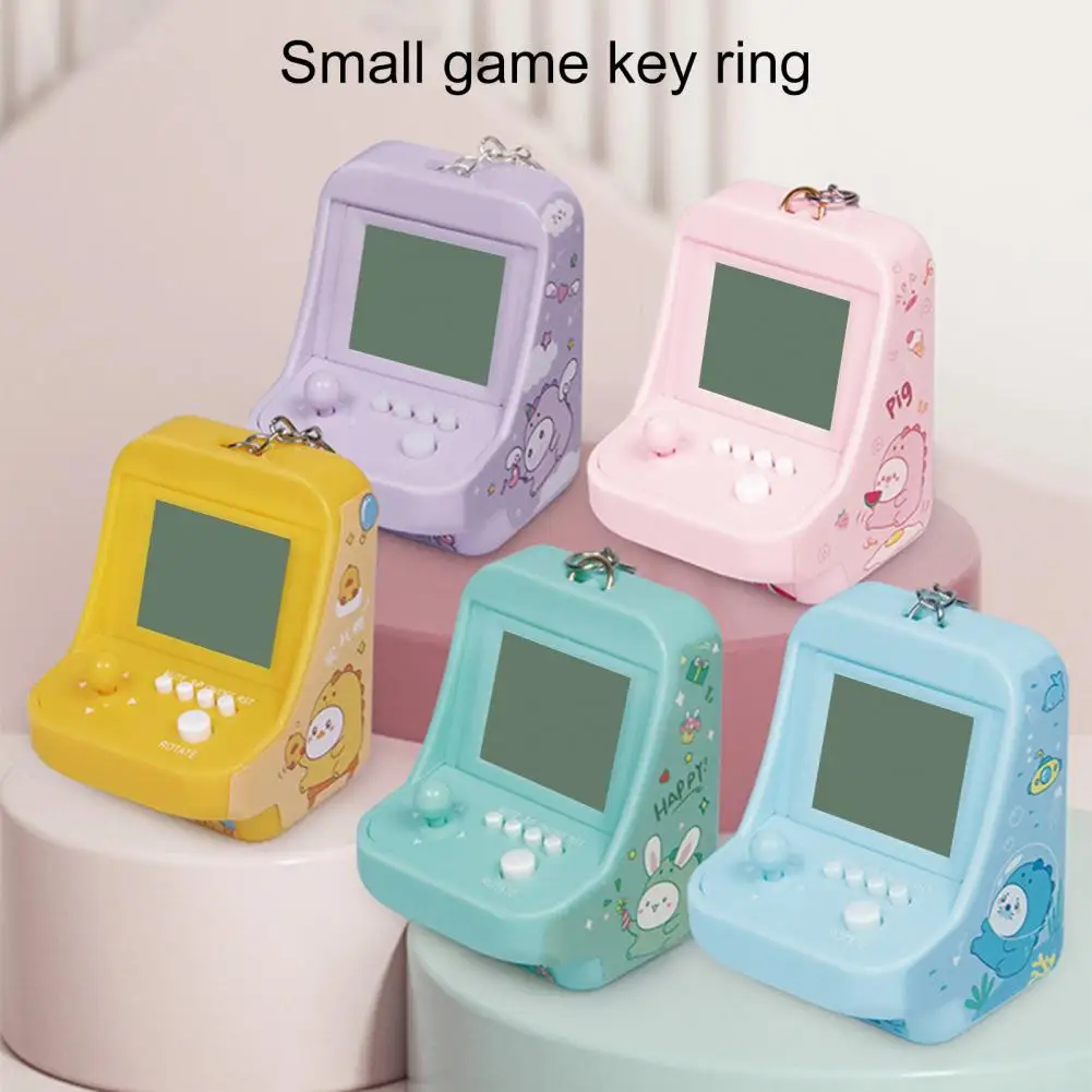 Mini Arcade Game Machine Box Game Key Chain Classic 26 Games Educational Toys Creative Game Console Pendant Keychain Kids Gift