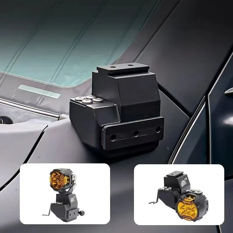 

For Toyota Land Cruiser LC200 Car A Pillar Spotlight Bracket Front Engine Hood Quick Release Dual Guide Rail Expansion Stand