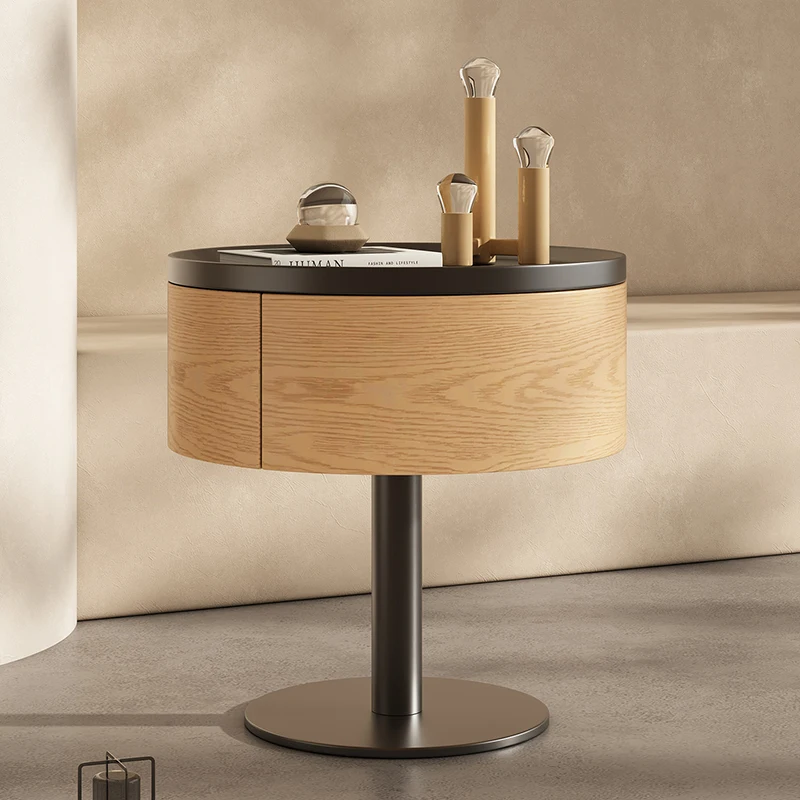 

Round Creative Design Night Table Simple Delicacy Space Saving Bedside Tables Display Italian Table De Chevet Bedroom Furniture